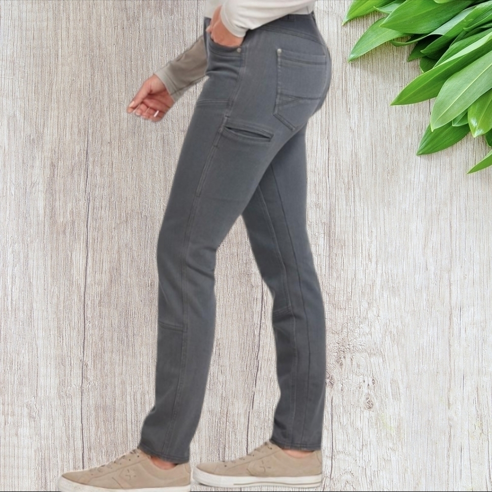 KUHL Danzr Kraftwerk Work Jeans Gray/ Alloy Skinny Jeans Size 10 New with Tags - Picture 4 of 12